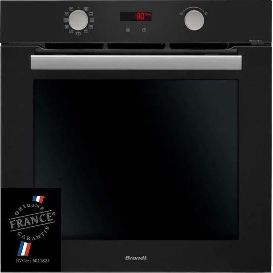 Four Encastrable Pyrolyse Brandt BXP5559B - Noir - Multifonction