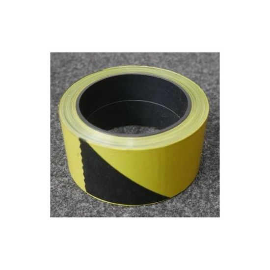 DEMA - Ruban De Signalisation Jaune/noir 100m - 75 Mm De Large - Indéchirable, Double Face