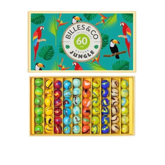 Jeu D'équilibre De Billes - 60 Billes En Verre Colorées + Base Inclinable - Pour 1 à 4 Joueurs, à Partir De 7 Ans