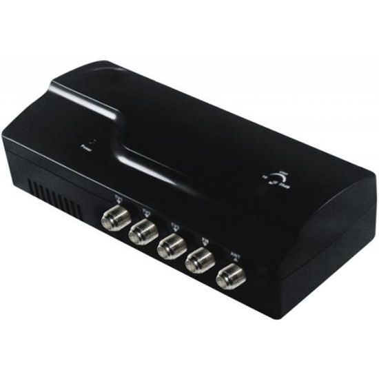 Amplificateur TNT HD4K 4 Sorties – Ultra Blindé, 25dB UHF / 15dB VHF – Idéal Pour Réception TV Optimale