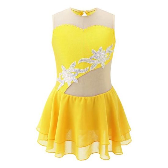 Robe De Patinage Artistique Fille/ Femme – Couleur Bleue Dégradé, Extensible Spandex, Neuve