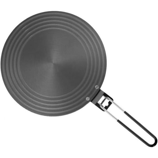 Plaque Adaptateur Induction 24 Cm - Pour Cuisinière à Gaz, Aluminium, Poignée Pliable