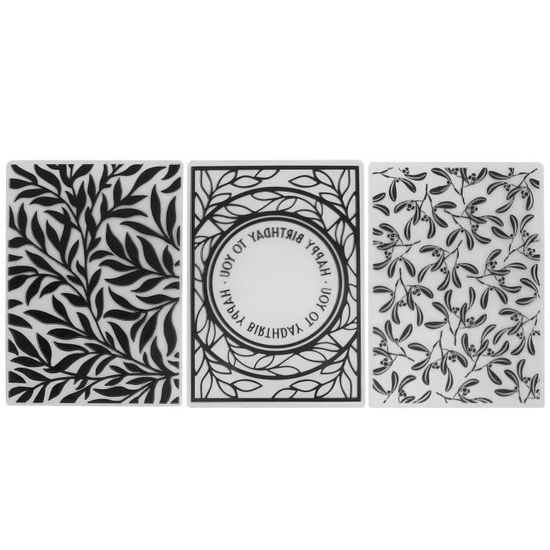 Plaques De Gaufrage DIYEAH - Lot De 5 Modèles Plastique - Pour Scrapbooking, Cartes, Embossage - Créations Manuelles Et Personnalisées