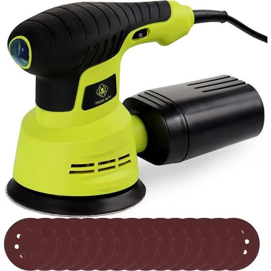 Ponceuse Excentrique MAXXT 350W - 6 Vitesses 10000 Tr/min - Disque 150mm + 10 Papiers