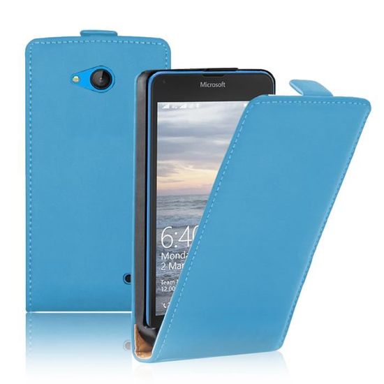 Étui Portefeuille Zanae Lumia 640 Bleu clair