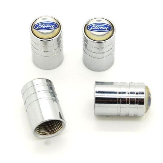 Lot De 4 Bouchons De Valve Alu Pour Ford - Enjoliveurs Chromés, Style Et Protection