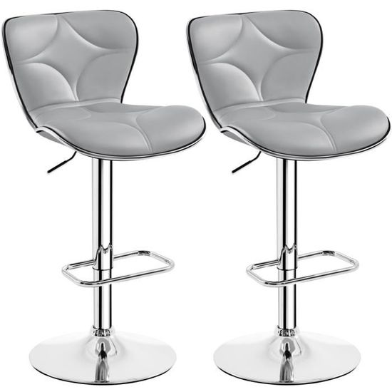Lot De 2 Tabourets De Bar Yaheetech - Siège Rotatif 360° Et Réglable En Hauteur