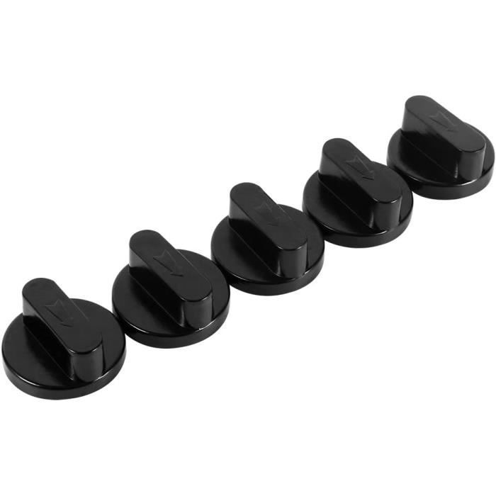 Boutons Universels Noirs De Cuisinière à Gaz, Paquet De 5, Interrupteur De Commande De Cuisine