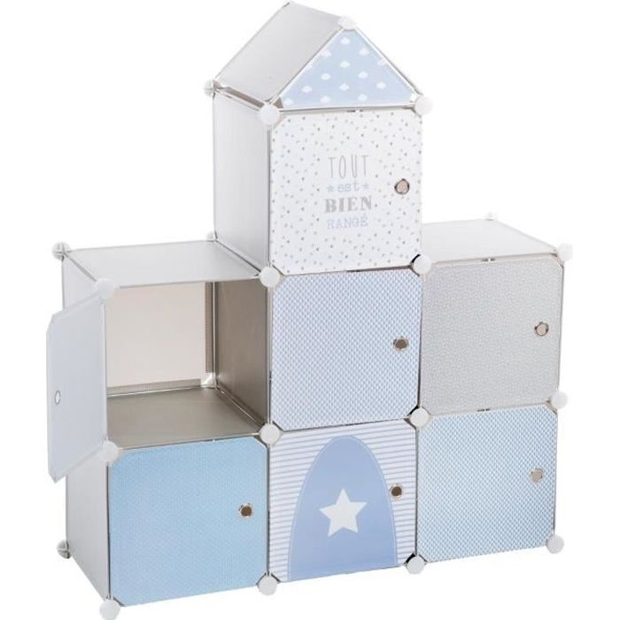 Meuble de rangement chateau gris Autres Gris