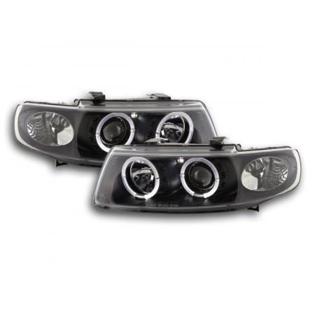Paire de feux phares avant Seat Leon - Toledo de 1997 a 2005 Halogene Noir