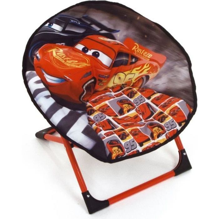 DISNEY CARS Fauteuil Rond Pliable Pour Enfant - Montée 50x50x50 cm