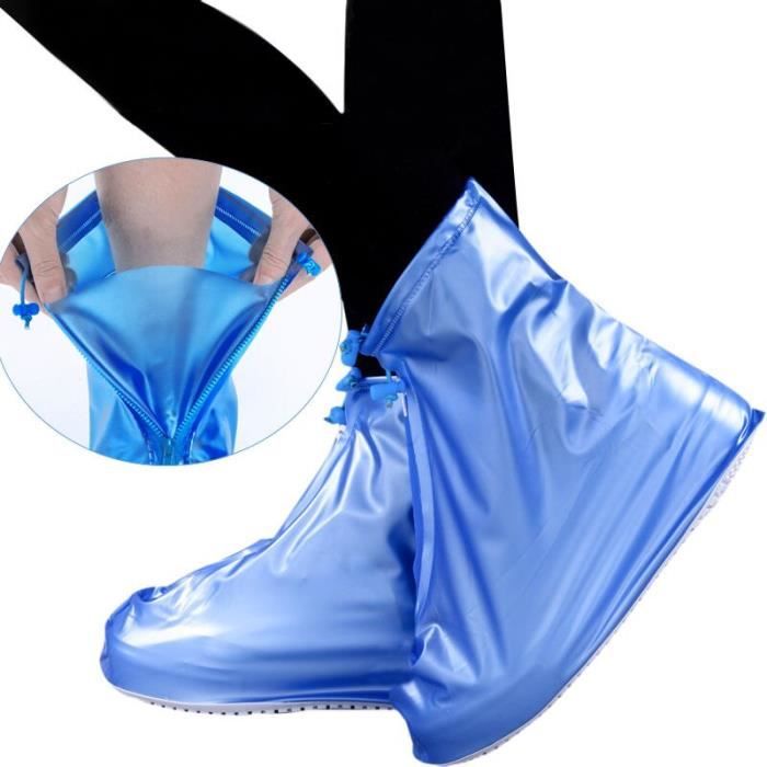Chaussures,Couvre chaussures en Silicone étanche, protecteur de chaussures unisexe, bottes de pluie pour - Type Bleu - L (39-40)