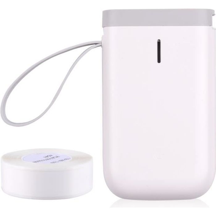 Niimbot D11 mini Imprimante d'étiquettes thermique Bleutooth portable + 1 rouleau papier thermique - magasin bureau domicile Blanc