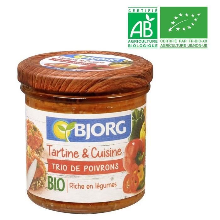 BJORG Tartine et Cuisine Trio de Poivrons Bio 135g