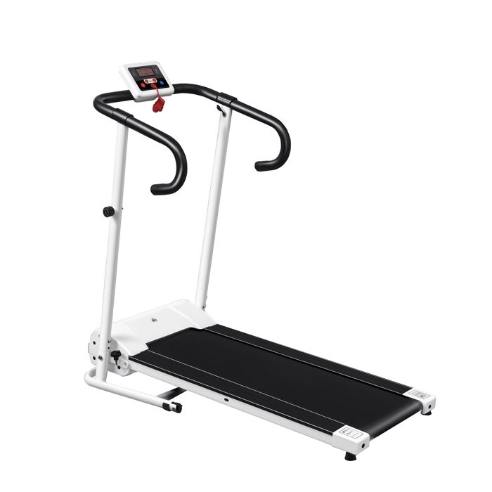 HOMCOM Tapis roulant électrique de course pliable 500 W 1-10 Km/H écran LCD multifonctions acier noir et blanc neuf 01WT