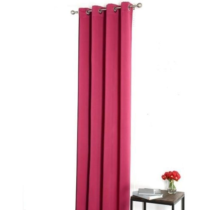 RIDEAU OCCULTANT 140X260 FRAMBOISE