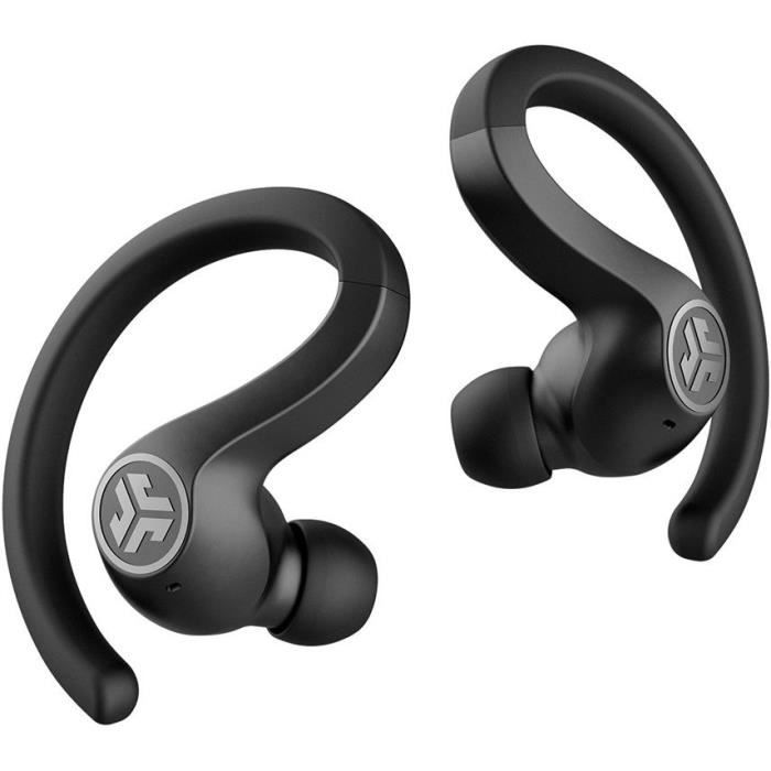JLab Audio - JBuds Air Sport True Wireless Black - Écouteurs sans fil - Bluetooth - Autonomie BT 40h+ - IP66