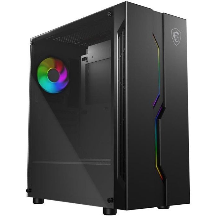 MSI MAG VAMPIRIC 010X - Boîtier Moyen Tour avec panneau latéral en verre trempé et rétroéclairage RGB ( Catégorie : Boîtier PC )