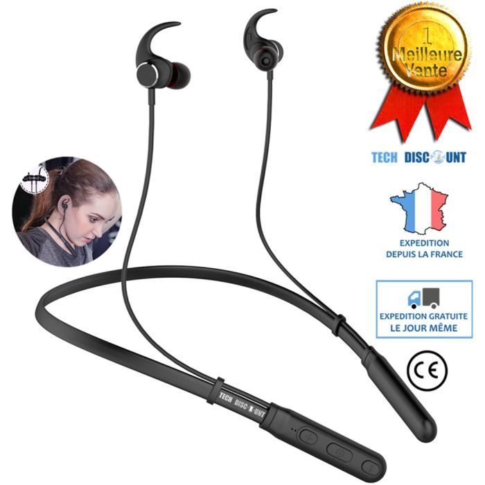 Oreillette casque sport sans fil Bluetooth sport ergonomique plein air lecture musique réduction bruit course microphone écouteurs