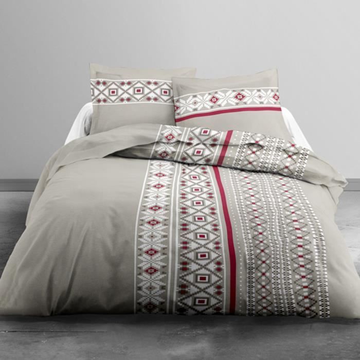 Parure drap plat 100% coton Flanelle MEGEVE