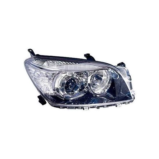 Phare Optique avant droit pour TOYOTA RAV4, 2006-2009, HB3+H11, Corps Chromé, Neuf.