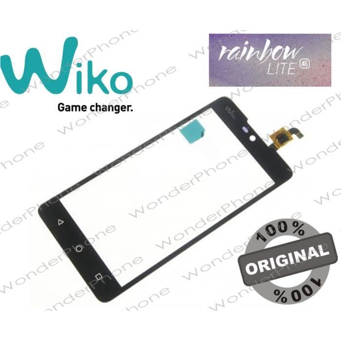 Vitre Tactile Wiko Rainbow Lite 4G Noir GARANTIE 100% Original WIKO France