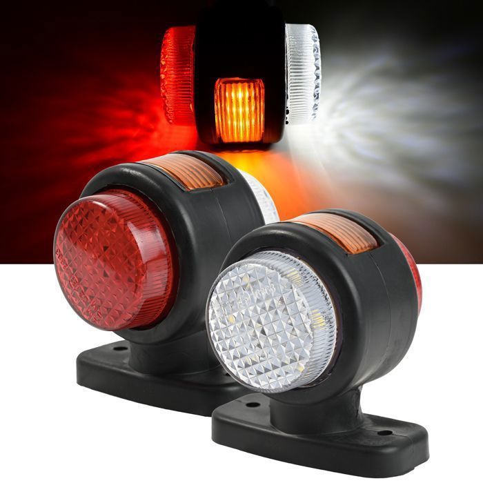 Xinxiu Lot De 4 Feux De Gabarit Latéraux À Led 12 V-24 V - Étanches