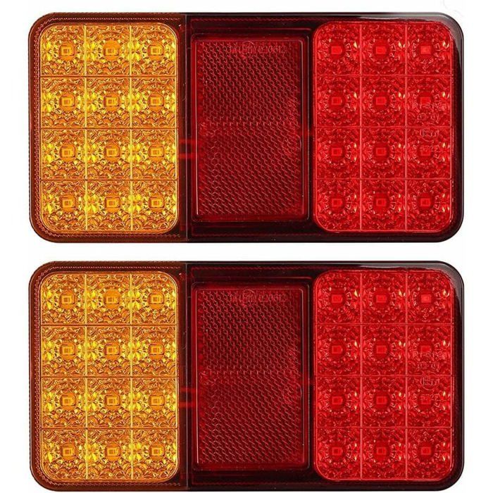 Feux Remorque 2 Pièces 12V 24V LED Feux Arrière Camion Remorque Frein Feux Arrière