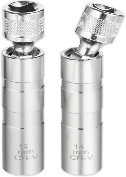 Cle A Bougie 16mm 2 Pièce Clé à Bougie Magnétique 14 Mm Et 16 Mm 3/8 Pouces Clé Cle Bougie Prechauffage Cle A Bougie 16mm 2 Pièce Clé à Bougie Magnétique 14 Mm Et 16 Mm 3/8 Pouces Clé Cle Bougie Prechauffage