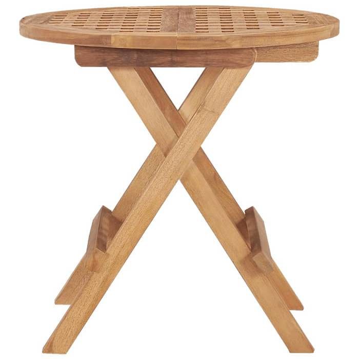 Table De Bistro Pliable 60x60x65 Cm Bois De Teck Solide - Table de