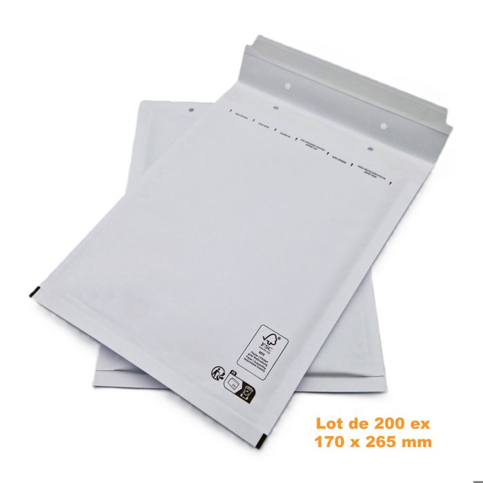 Lot De 100 Enveloppes Bulles D'Air Pro - Format 220 X 265 Mm - Protection Expédition