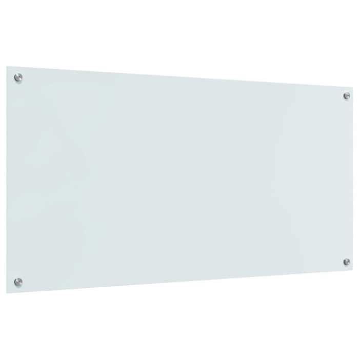 Réduction - Protection de cuisine - Crédence de cuisine/Fond de hotte Blanc 120 x 60 x 0.6 cm verre trempé @FR285896