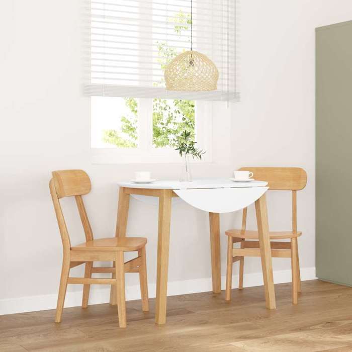 SOLDES dAutomne2 pcs Chaises à manger - Pieds antidérapants - bois massif caoutchouc - 46x47x81.5cm 973