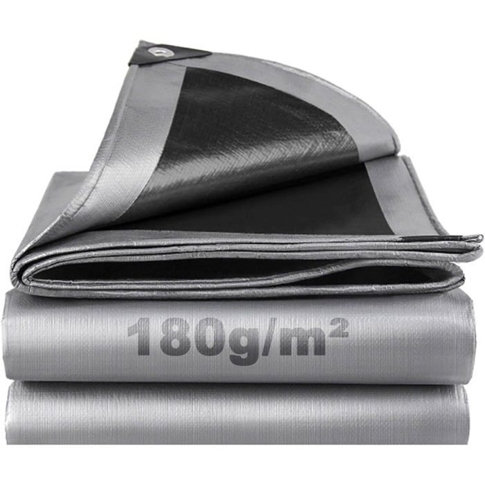 Bâche Protection Extérieure Polyéthylène 80g/m² 8x10m Bleu - Imperméable, Anti-UV Avec Œillets Aluminium