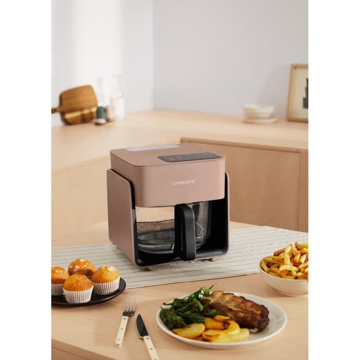 Friteuse &agrave; air - Create - Studio Crystal - 42L - Cuiseur vapeur - &Eacute;cran tactile
