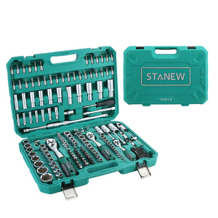 Jeu de clés à douille - STANEW - E Torx - 192 pièces - CR-V - 1/4 3/8 1/2