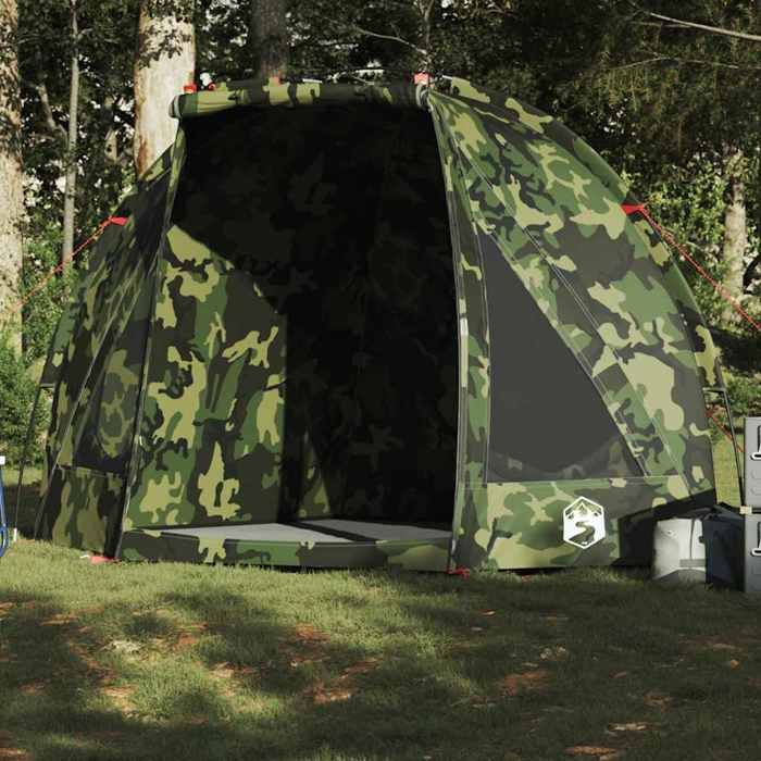 Tente de pêche - vidaXL - Camouflage - Imperméable - Résistante au vent - Facile à monter