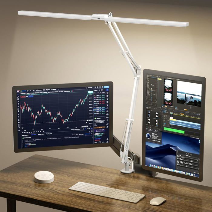 Lampe de bureau - SKYLEO - Double tête - 2400 LM - Télécommande - 5 modes