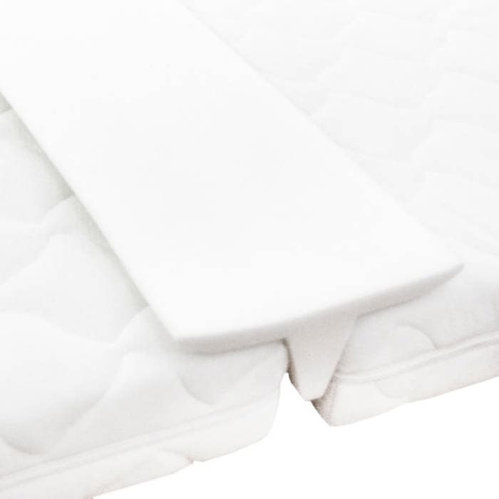 Pont de lit en mousse - vidaxl - 25x200x8 cm - Blanc - Relie 2 matelas - Épaisseur douce - Non lavable - Anti-poussière