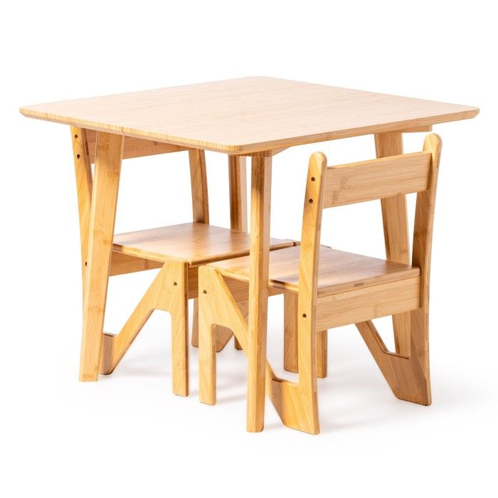 Set Table et 2 chaises enfant Nature Camel - Jouets en bois montessori pour enfants