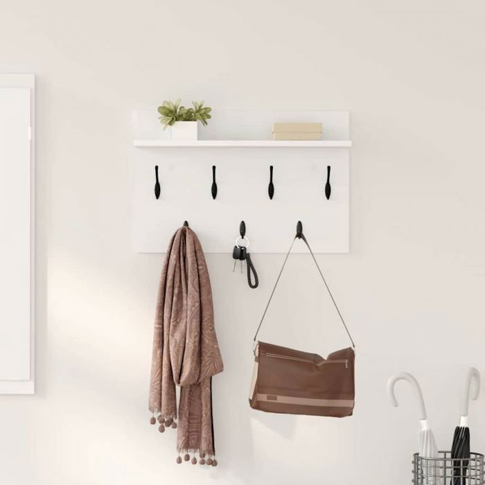 Vestiaire - meuble d entree Vidaxl Porte-manteau mural Blanc 60 x 40 x 12 cm Bois dingénierie