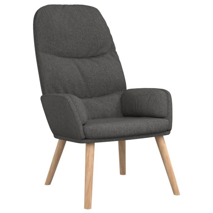 SALE 2026Chaise de relaxation simple - 1 PLACE - Fauteuil stable - Gris foncé Tissu 8.2 Kg 3471894