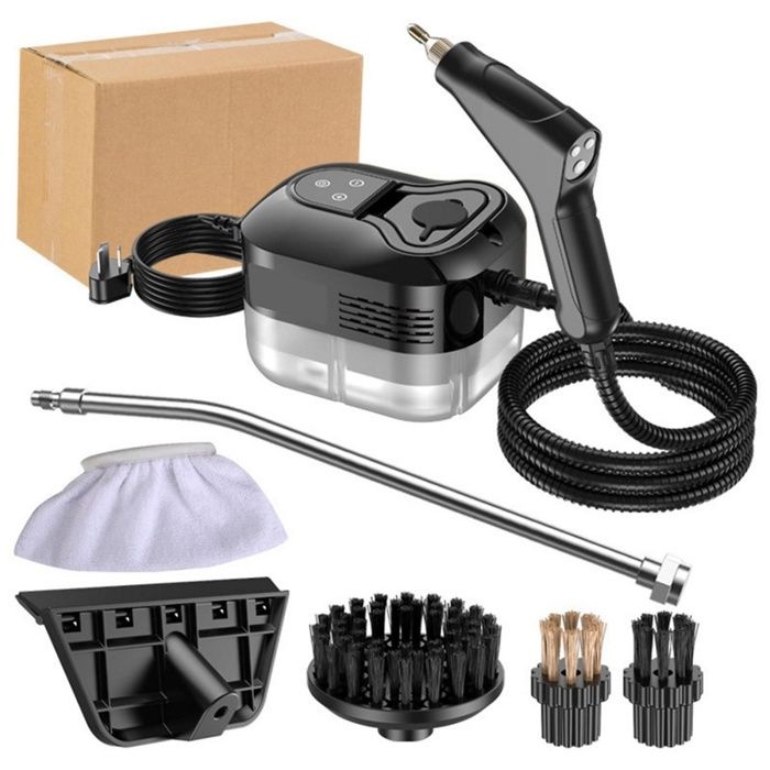 Nettoyeur vapeur 3 000 W réservoir de 12 litre 6 niveaux de puissance élimine les taches portable noir - Bytelike