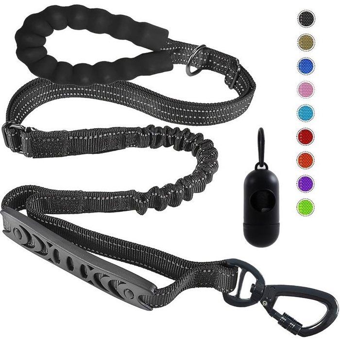 Laisse élastique anti-traction - DEMA - Absorbe les chocs - Longueur 18 m - Adaptée aux grands chiens jusquà 499 kg