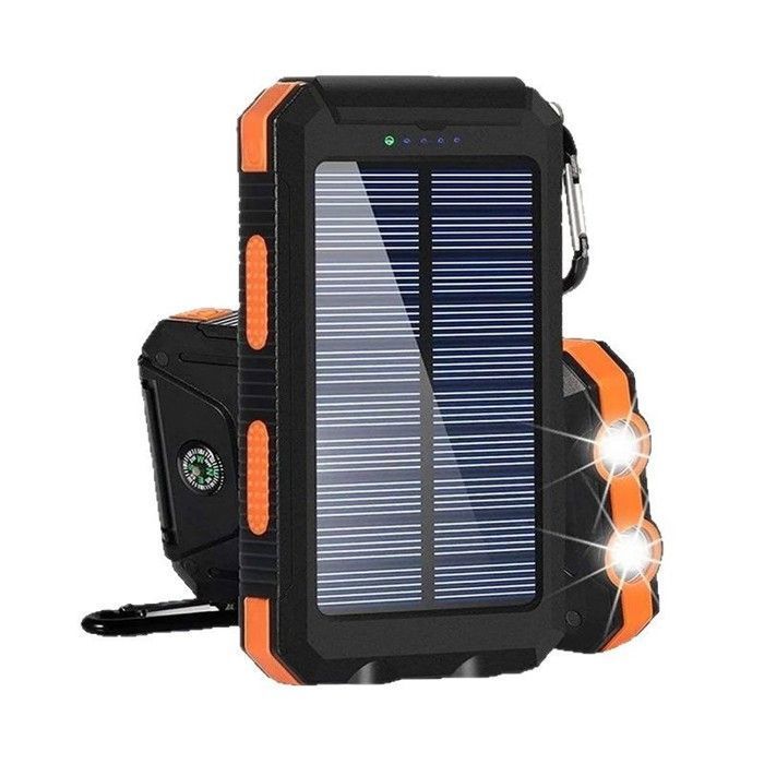 Chargeur solaire portable - Nosheir - Capacité 30000mAh - Double sortie USB - Entrée micro USB - Matériau ABS résistant