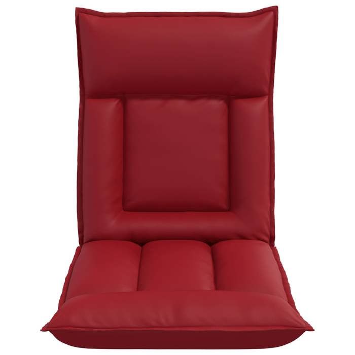 Confortable Fauteuil de sol Bordeaux 55x61x70 cm avec manuel de montage Simili cuir__21832