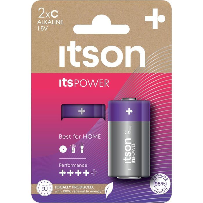 Blister de 2 Piles Alcalines LR14/C 15V ItsPOWER