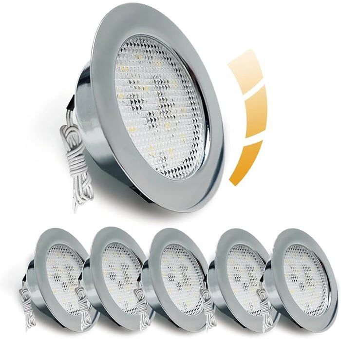 LED Encastrable Dimmable 230V 5W 4500K Bnc Neutre luminaires pour Meuble LED 20mm Extra Pt Spots Trou 55 58mm S ECLAIRAGE DE MEUBLE