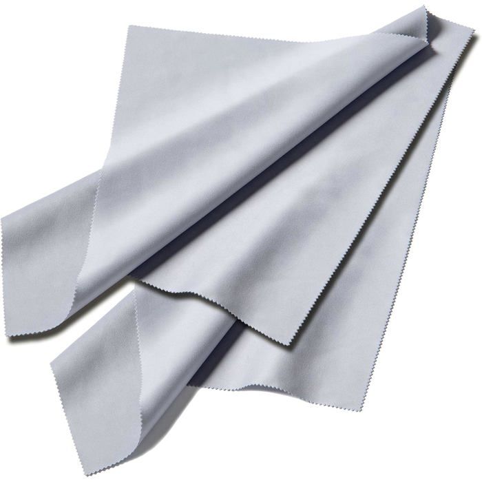 - Grand XXL professionnel Chiffon de netage des verres en Microfibre (35 x 35 cm) gris clair - Pour neter lunettes et LINGETTE AUTO