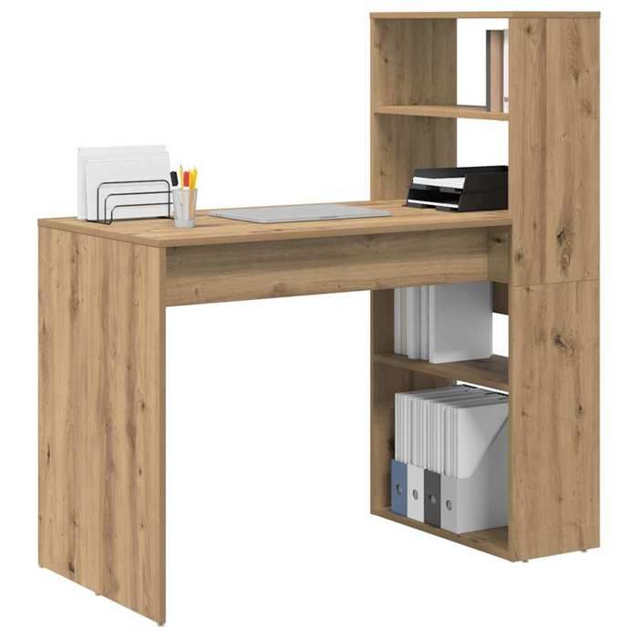 Elegant Bureau Chêne artisanal Bois dingénierie 113 x 54 x 120 cm - Bureau PC - pour 1 personne 28.35 kg &FR62630